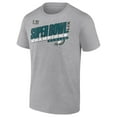 thumbnail image 2 of Men's Fanatics Heather Gray Philadelphia Eagles Super Bowl LIX Champions Counting Points Score T-Shirt, 2 of 5
