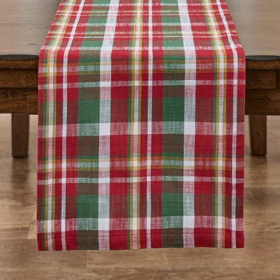 Split P Sleigh Bell Plaid Table Runner 14" X 54"