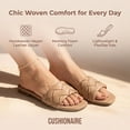 thumbnail image 2 of Cushionaire Franca Woven Slide Sandals Women Dressy or Casual with Memory Foam | Comfortable Summer Shoes for Women | Lightweight Slip-On Flat Sandals | Wide Widths Available, 2 of 8