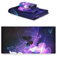 thumbnail image 2 of GZHJMY Purple Butterfly Bath Towel Set of 3, Absorbent Soft Bathroom Towel with Hand Towel & Washcloth for Hotel, Beach, Gym and Spa, 2 of 7