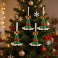 thumbnail image 4 of AUNVITO 4pcs Christmas Cone Sequin Mini Hat Tree Ornament, Glitter Xmas Decoration Hanging Pendant for Holiday Party Home Decor, 4pcs, 4 of 6