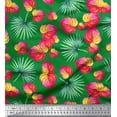 thumbnail image 1 of Soimoi Rayon Crepe Fabric Leaves & Laceleaf Floral Print Fabric by Yard 46 Inch Wide, 1 of 3