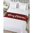 thumbnail image 5 of Xipuska Christmas Snowman Truck Bed Runners for Queen Size Bed, Decorative Bed Throws for Foot of Bed, Red Plaid Xmas Trees Snowflake Bed Runner Sofa Throw Bedding Scarf Slipcover for Bedroom, 5 of 6