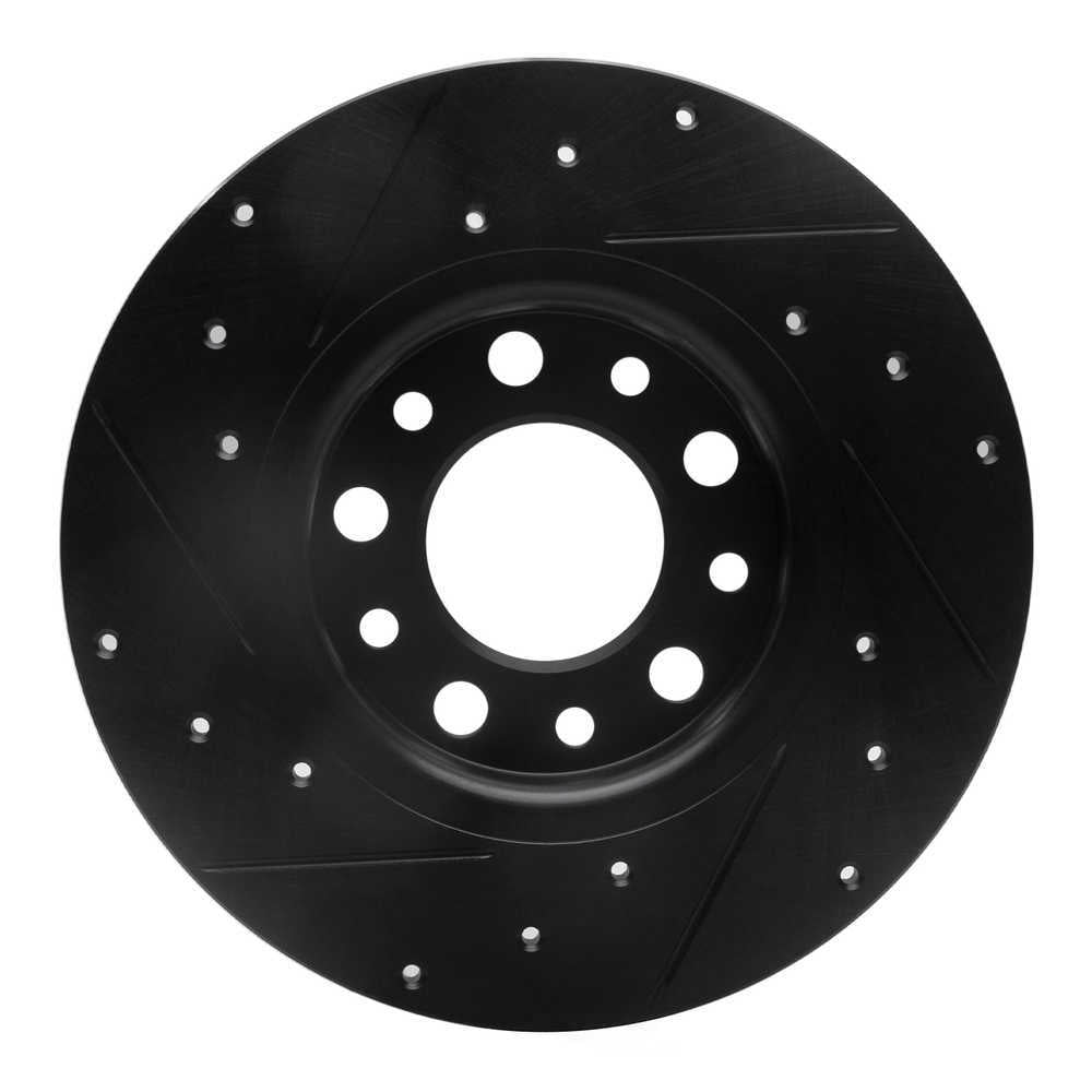 Dynamic Friction Company 633-42012R DFC Brake Rotor - Drilled And Slotted - Black