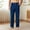 Blue, variant on Men's Buffalo Plaid Lounge Drawstring Pants, Adjustable Elastic Drawstring Waist, Side Pockets, Relaxed Straight‑Leg for Indoor Rest & Sleep, Mens Baggy Sweatpants