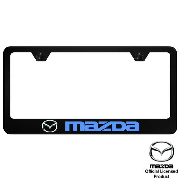 Mazda UV Print Polycarbonate License Plate Frame (Black)