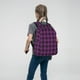 thumbnail image 5 of Disketp Purple Black Plaid Mochila Ligera e Impermeable, Mochila de Día Resistente para Viajes, Senderismo y Uso Diario para Hombre y Mujer, 5 of 7