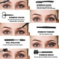 thumbnail image 2 of Eyebrow Razor Kit, 9 in 1 Professional Eyebrow Grooming Set for Women and Men, Including 3 Eyebrow Razors Trimmer,1 Tweezer,1 Scissor,1 Eyelashes Roller,1 Storage Bag, 2 of 16