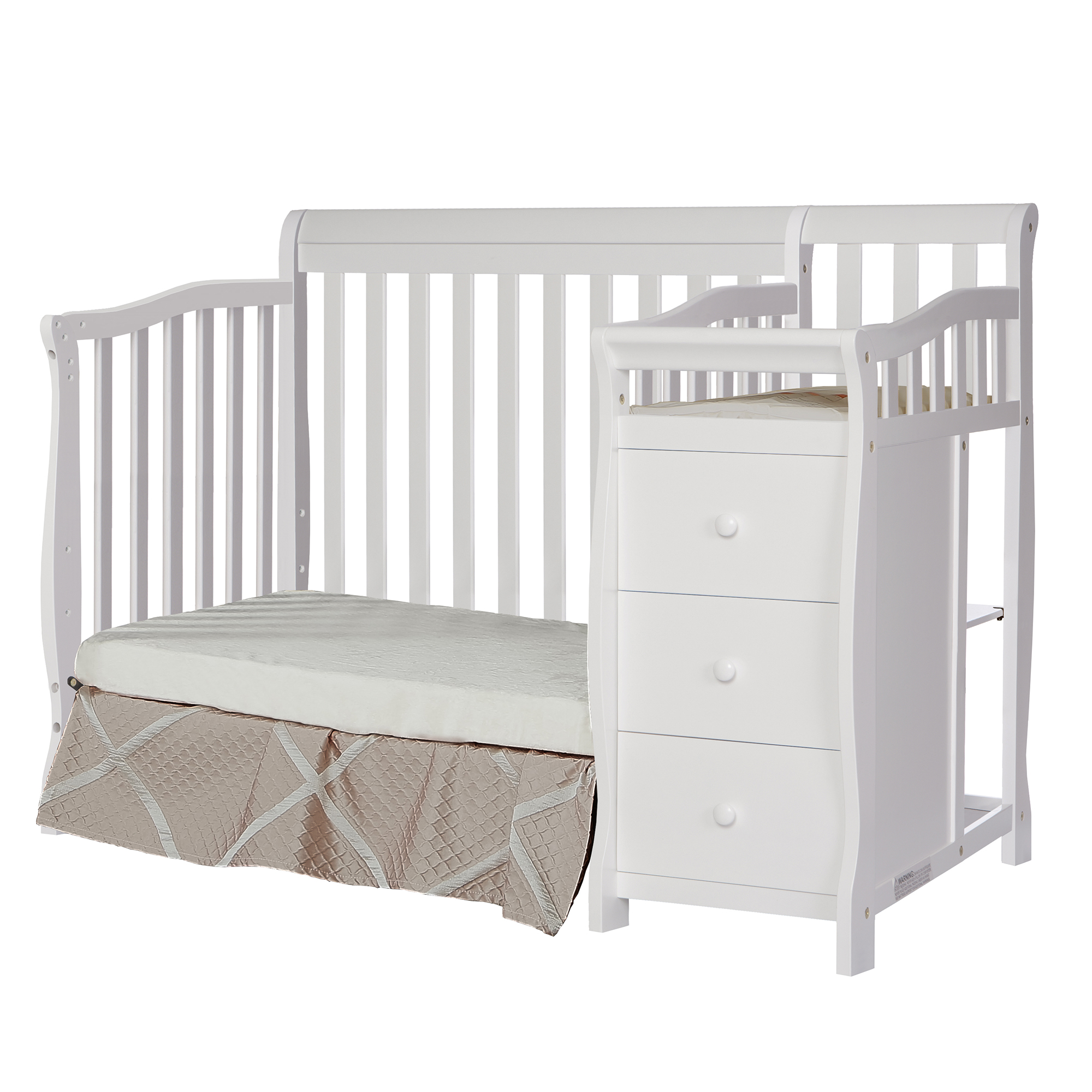 Dream On Me Jayden 4-in-1 Mini Convertible Crib and Changer, White - image 2 of 6