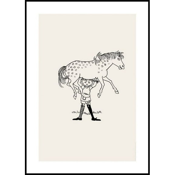 Pippi Longstocking No1 Wall Art, Modern Wall Decor For Living Room Bedroom, 8x12 UNFRAMED