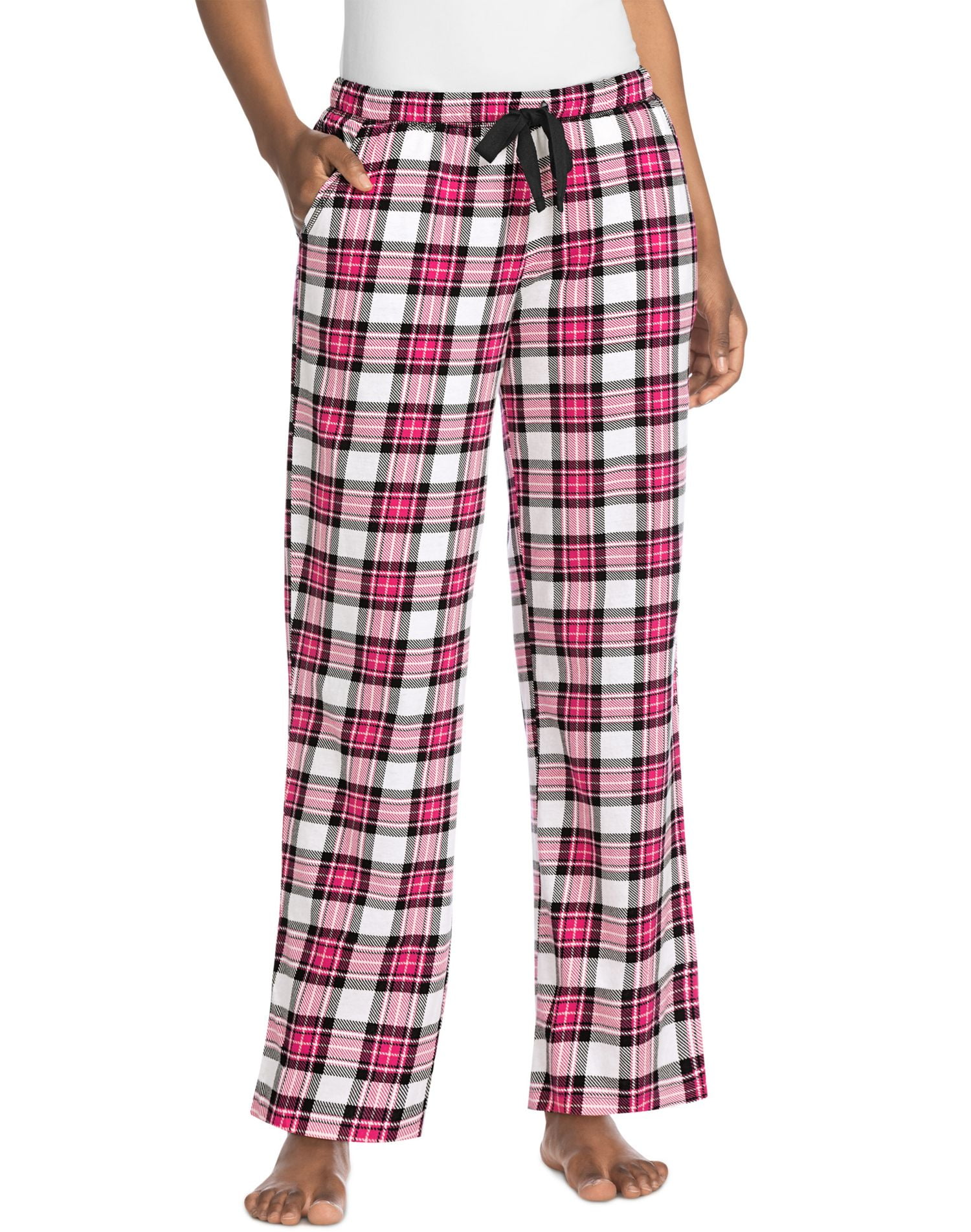 Hanes Womens Knit Lounge Pant, L, Bright Rose Plaid - Walmart.com