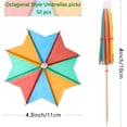 thumbnail image 7 of BLUE TOP Cocktail Umbrella Parasol Picks 4 Inch Pack 50 Octagonal Style,Drink Umbrella Toothpicks for Drink&Food, Decorative toothpicks for Party,Hotel, Restaurant,Tiki Bar,Hawaiian Party,Labor Day, 7 of 7