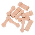 thumbnail image 2 of MLINS 20pcs Wooden Dog Bone Track Connector Wooden Train Connector Pieces Train Track Adapter Connector, 2 of 7