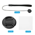 thumbnail image 3 of Uxcell 55mm Lens Cap Set, 5Pack Sides Pinch Snap Camera Lens Cover, Black, 3 of 6