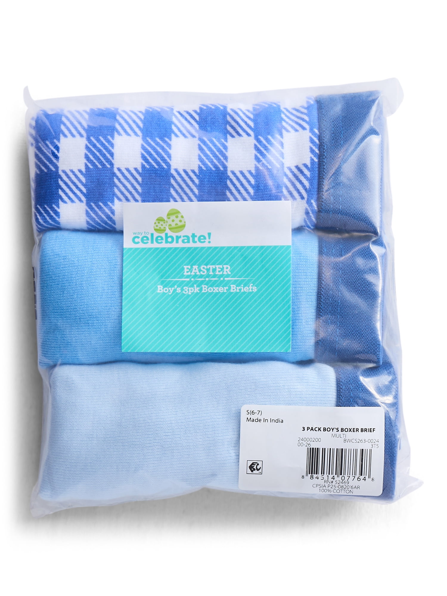 Easter Boys Cotton Boxer Briefs from Ways to Celebrate, 3-Pack, Sizes S-XL