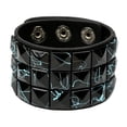 thumbnail image 3 of Pulsera ancha punk Yinane accesorios de rock Negro, 3 of 8