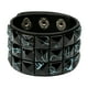 thumbnail image 3 of Pulsera ancha punk Yinane accesorios de rock Negro, 3 of 8