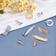 thumbnail image 4 of Postes para pendientes de 5 formas con tuerca, 20 piezas de aretes hipoalergénicos de 0,8 mm, componentes de acero inoxidable para aretes, aretes de formas mixtas, 4 of 8