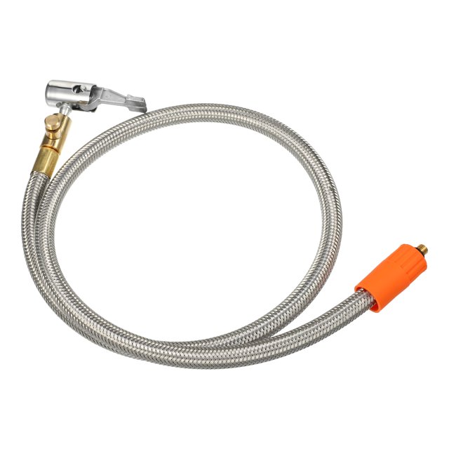 Adaptador de manguera de inflado de neum?ticos Flexible de 31,5 ", 1 Uds., mandril de aire de tama?o de rosca M6 con manguera para v?lvula de neum?tico est?ndar, rosca fina con v?lvula de liberaci?n de aire Unique Bargains mandriles para neumáticos de automóviles