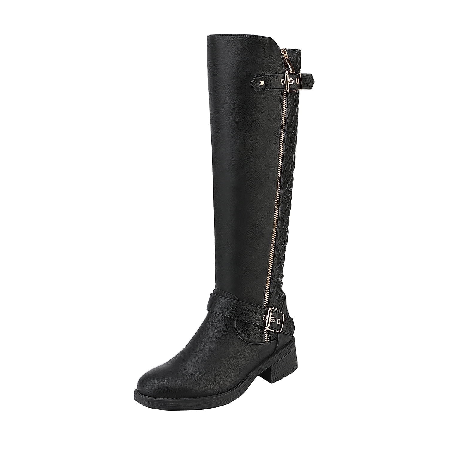 DREAM PAIRS Women's Wide Calf Comfortable Winter Knee High Riding Boots