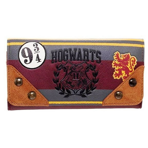 Harry Potter Hogwarts School Crest Logo Flap Fold Clutch Wallet