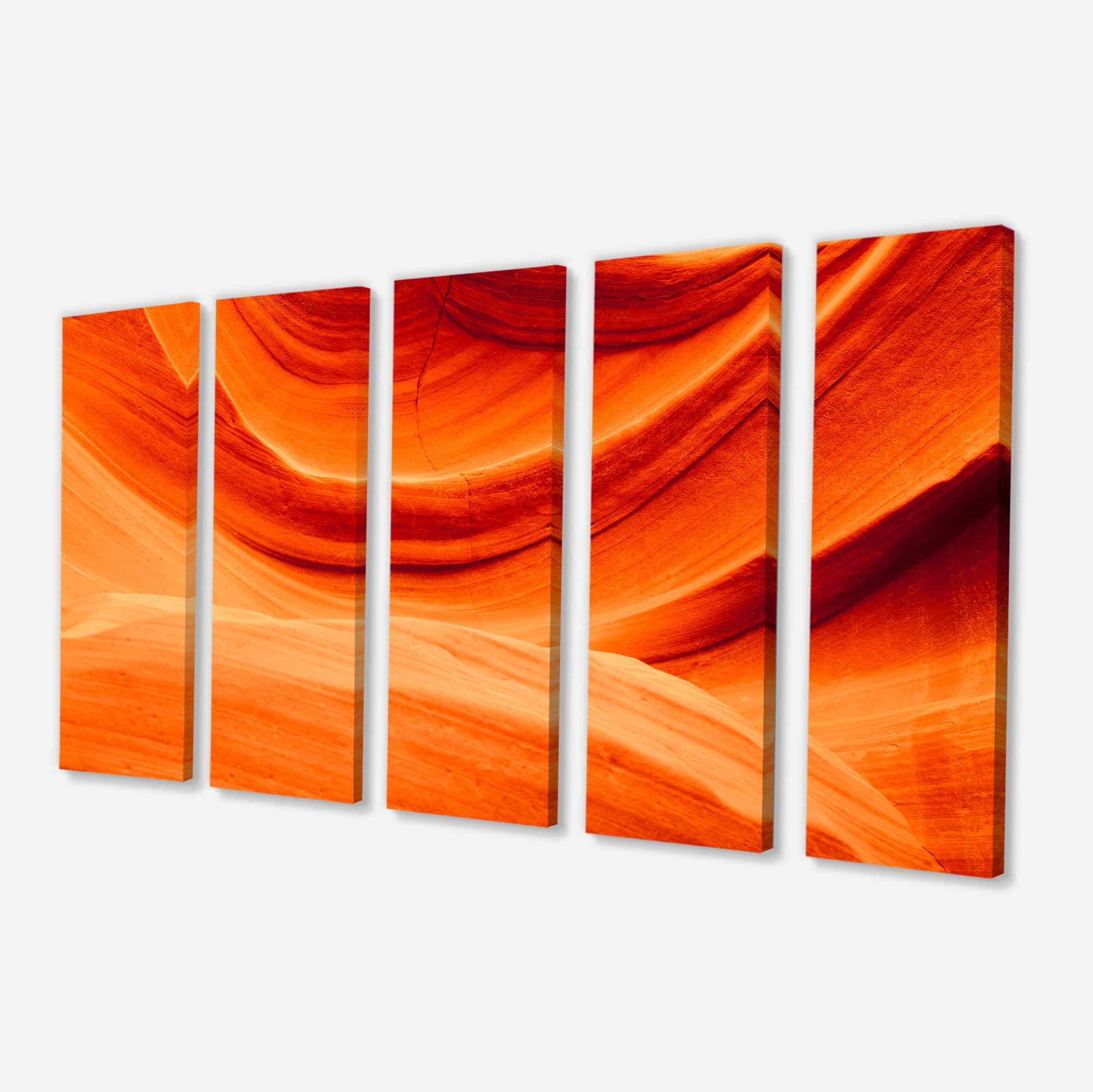 Designart 'Antelope Canyon Orange Wall ' Landscape Photography Canvas Print