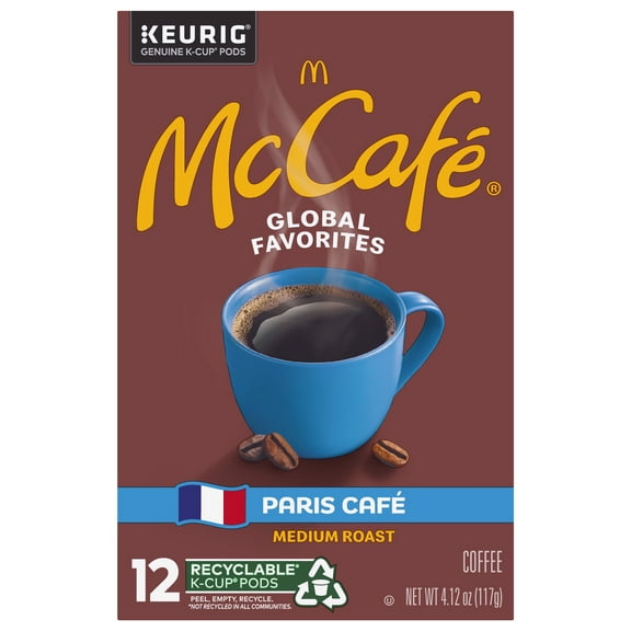 McCafe Paris Cafe Medium Roast Coffee Keurig K Cup