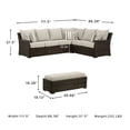 thumbnail image 3 of Signature Design by Ashley Brook Ranch Brown Outdoor Sectional - Set of 3, 3 of 7