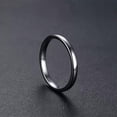 thumbnail image 5 of EOEMY 2mm Tungsten Steel Wedding Band Men Women'S Silver Engagement Thin Ring Sz 6-11, 5 of 7