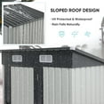 thumbnail image 2 of JOIVI Outdoor Storage Shed, 5'x3' Small Galvanized Metal Steel Weather Resistant Garden Storage Shed W/Lockable Door, Tool Storage Shed, White, 2 of 8