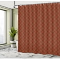 thumbnail image 4 of Ambesonne Orange Plaid Shower Curtain, Warm Colored Squares, 69"Wx75"L, Burgundy and Ruby, 4 of 4