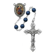 IMPLEMENTAR 7 mm Our Lady Undoer of Knots Cross Rosary Set - Blue