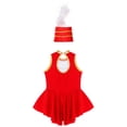 thumbnail image 4 of Yruioon Kids Girls Circus Ringmaster Costume Cosplay Carnival Halloween Party Dance Leotard with Red 16, 4 of 7