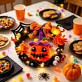thumbnail image 5 of Halloween Decorations Saving, Light Up Halloween Themed Wreath Wall Hanging Ornament, Wall Hanging Garland, Spooky Porch Entryway Indoor Outdoor Mantel Halloween Holiday Party Scene Decoration Gift, 5 of 7