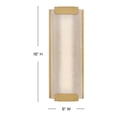 thumbnail image 4 of 28974HB Hinkley Lighting Zayde - 8W LED Outdoor Medium Wall Mount Lantern-16 Inch Tall and 6 Inch Wide-Heritage Brass Finish, 4 of 6