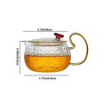 thumbnail image 3 of QTOCIO Glass Teapot Set Household High Temperature Tea Separation Tea Pot Thick Office Small Teapot Heat, 3 of 6