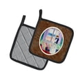 thumbnail image 2 of Lady with her Schipperke Pair of Pot Holders, 2 of 3