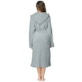 thumbnail image 3 of Pavied Robes for Women,Towel Robe,Women Hooded Fleece Bathrobe Lightweight Soft Plush Long Flannel Sleepwear Fleece Hooded Bathrobe Plush Long Robe,Bath Robe,Women's Sleepwear clearance sales,Grey L, 3 of 8