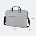thumbnail image 2 of Funda para portátil y tableta de 11, 12, 13, 15 y 15,6 pulgadas, impermeable, color liso, gris claro, 2 of 7