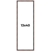 13x40 Frame Brown Bamboo with Dark Coffee/Walnut Finish | Solid Wood Picture Frame Width 0.75