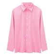 thumbnail image 4 of VgaVtl Men Long Sleeve Shirt Collared Muscle Mens Clothes Leisure Solid Color Button down Vintage Pink Loose Shirts,3XL, 4 of 9