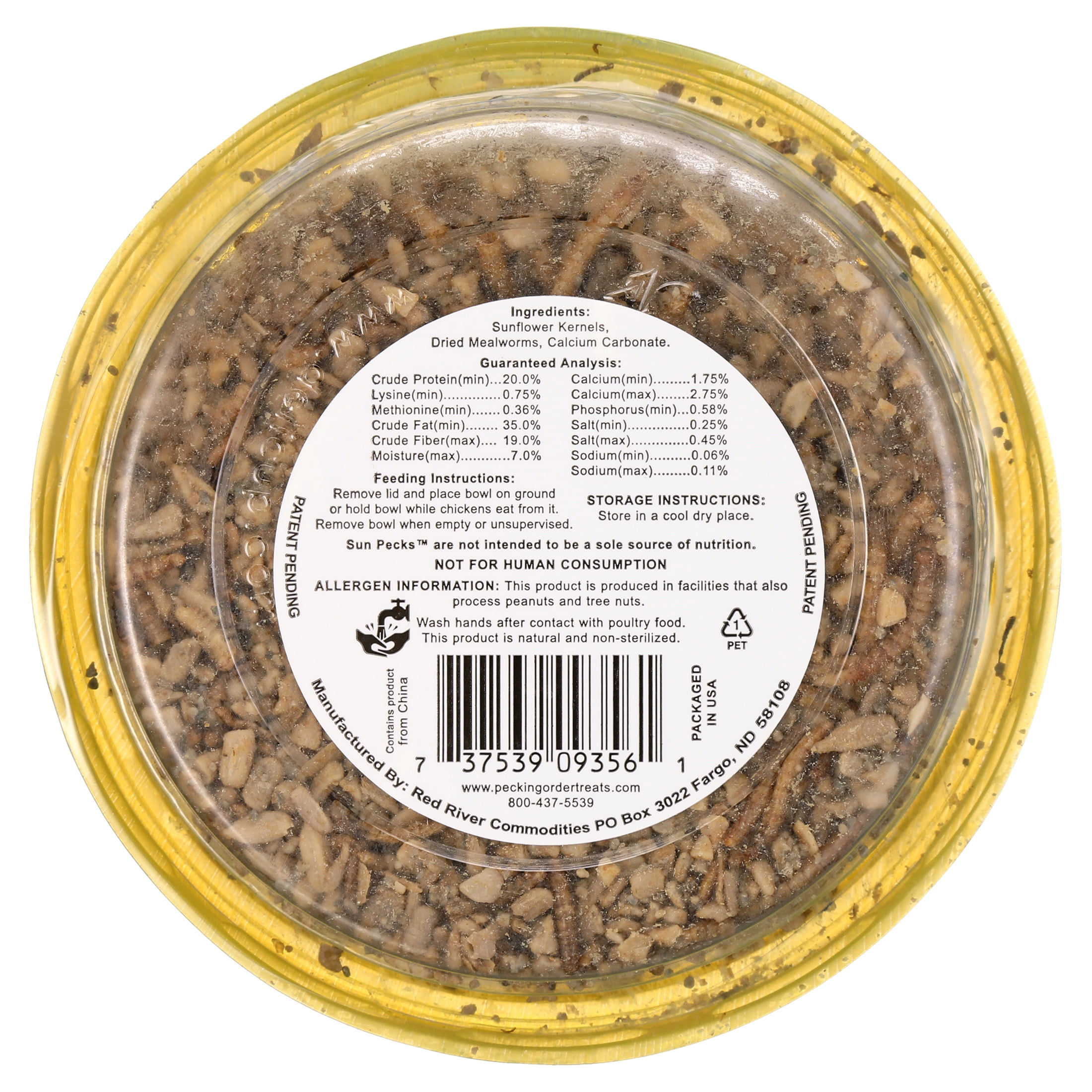 Red River Commodities Pecking Order Sun Pecks Seed & Worm Treat for Chickens, 6.75 oz.