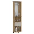 thumbnail image 5 of Depot E-Shop DE-MLM8989 17 x 7 in. Nashville Corner Bar Cabinet Unit with Wine Glass Rack & Lower Cabinet, Macadamia, 5 of 5