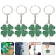 thumbnail image 5 of 4 llaveros de regalo del Día de San Patricio con colgante de trébol de cuatro hojas de la suerte, 5 of 8