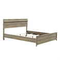 thumbnail image 2 of Tily Queen Size Bed w Panel Footboard- Natural Brown Wood Veneers, 2 of 6