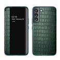 thumbnail image 1 of For Samsung Galaxy S22 Ultra 5G Crocodile Texture Window View Leather Phone Case, 1 of 5