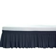 thumbnail image 1 of The Great American Store- Wrap Around Elastic Bed Skirt, Easy On & Off Dust Ruffle Bed Skirts 23 Inch Tailored Drop (Solid Navy Blue, Expanded Queen) - 650 TC 100% Cotton - Easy Fit, Fade Resitant, 1 of 4