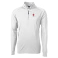 thumbnail image 2 of Men's Cutter & Buck  White NC State Wolfpack Alumni Logo Adapt Eco Knit Stretch Recycled Quarter-Zip Pullover Top, 2 of 3