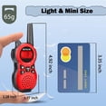 thumbnail image 2 of RT38 Talkie-Walkie pour Enfants, Jouets pour Garçons et Filles de 6 à 12 Ans, Mini Port USB, Radio Longue Portée, Camping Randonnée Extérieur (Rouge 1 Paire), 2 of 5