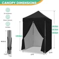 thumbnail image 5 of INTER HUT 5x5 Outdoor Pop up Canopy Gazebo with 4 Removable Sidewalls, Instant Easy Set up Outdoor Canopy Commercial Sun Shelter with Carry Bag, Black, 5 of 10